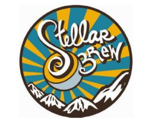 logo for Stellar Brew in Mammoth Lakes. Coffee shop offering local and organic products and light meals